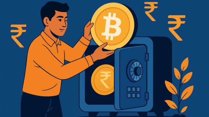 How to store crypto safely in India digital vault illustration 2026