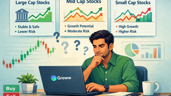 types of stocks in india explained with simple visuals