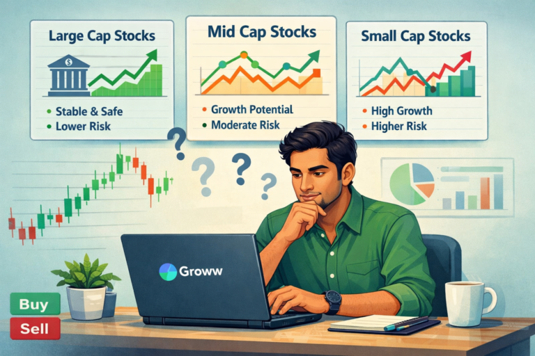 types of stocks in india explained with simple visuals