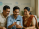 Groww vs Zerodha vs Upstox 2026 comparison showing Indian family investing together at home