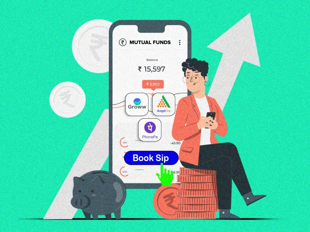 Start SIP on mobile app india groww zerodha et money